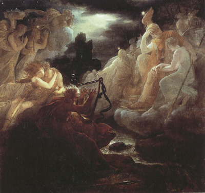 Ossian on the Bank of the Lora,Invoking the Gods to the Strains of a Harp (mk22)